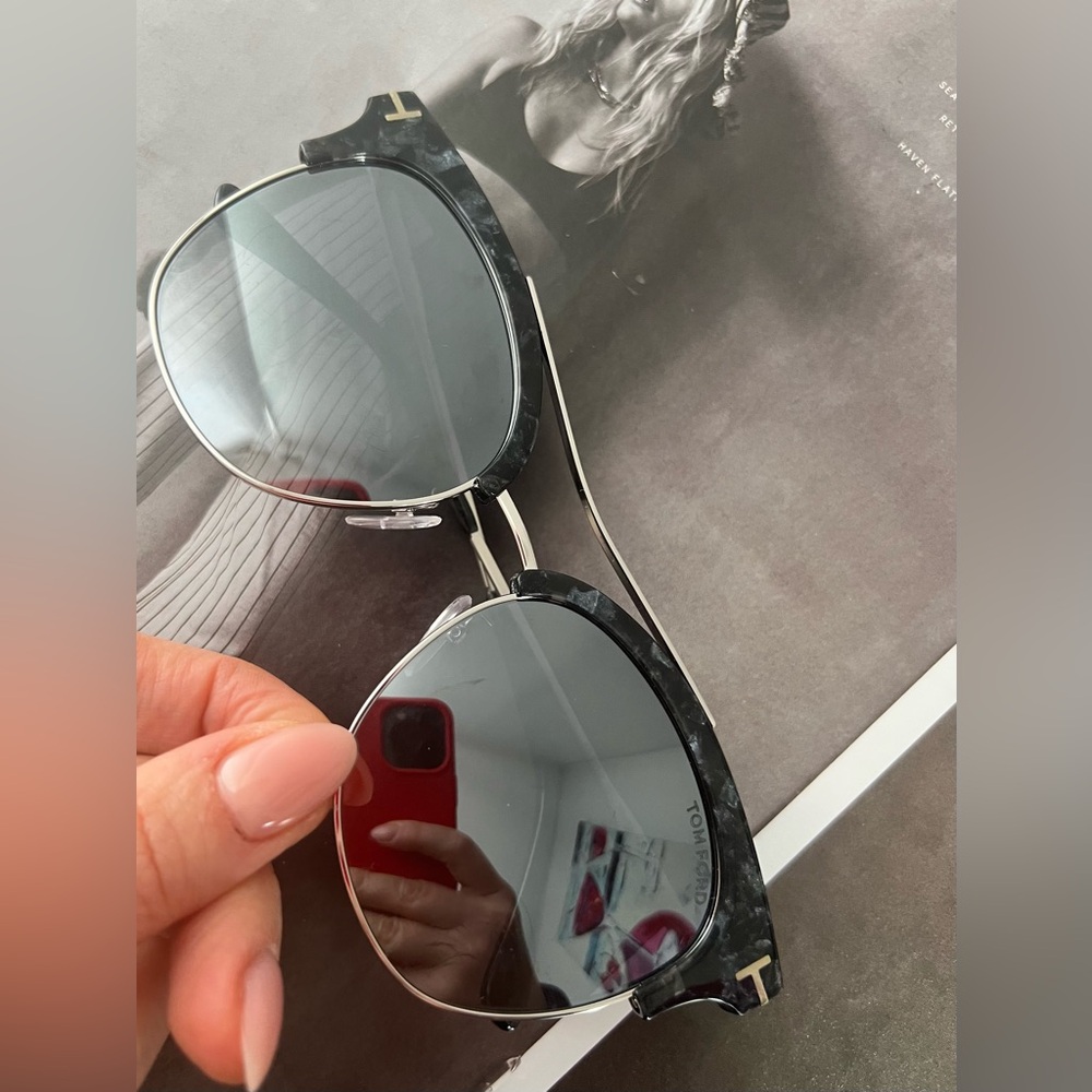 Tom Ford 56mm Round Sunglasses